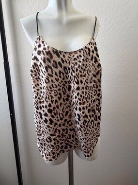 VIctoria's Secret Animal Print Leopard Sleep Tank top sz L E254
